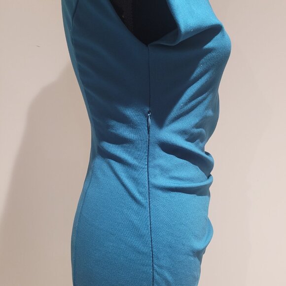 Kaffe Women's India Pencil Dress Size Small Turquoise Business Casual Bodycon - Picture 4 of 12